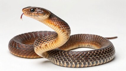 Obraz premium Dragon Snake (Javan Tubercle Snake, Javan Mudsnake) on studio background