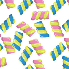 Twisted marshmallow candy. Vector
