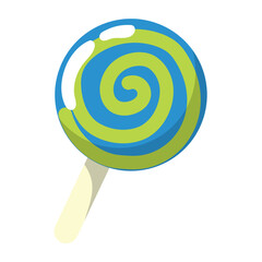 Spiral swirl lollipop icon. Vector