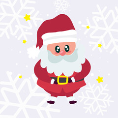 Santa Claus in cartoon style. Vector