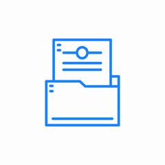 folders with documents icon sign vector