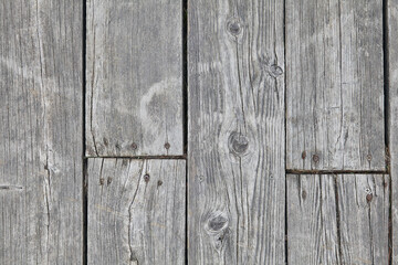 Fototapeta premium weathered wooden boardwalk on a trail in the dunes