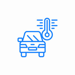 vehicle with thermometer icon sign vector