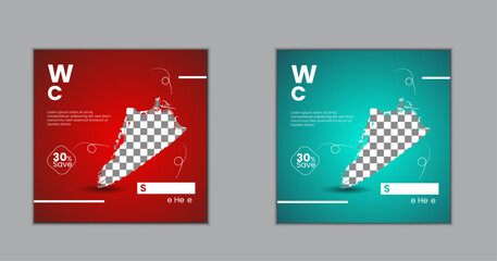 creative social media ads design for shoes marketing