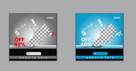 corporate social media design template for shoes company