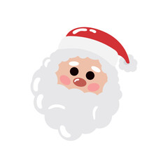 Santa Claus face cartoon. Vector