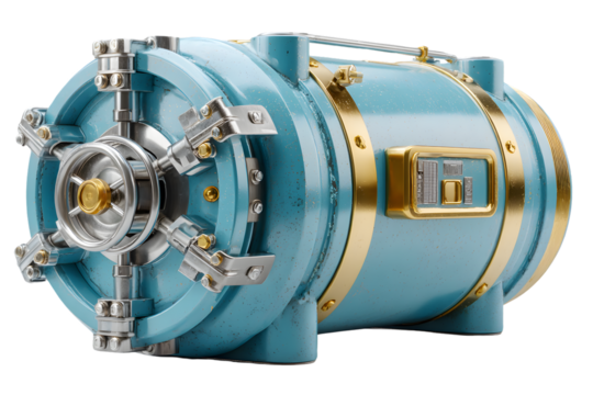 Vintage Teal Safe Retro Security Box Metal Vault 3D Render Security Concept