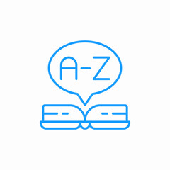 open book alphabet icon sign vector