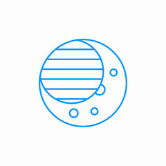planet with moons icon sign vector