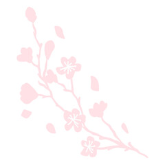 Little pink flowers cut out