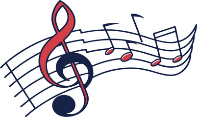 music notes on white background