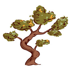 Sketched bonsai icon