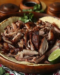 Chicharrn Prensado Mexico traditional compressed pork dish rich in protein and fat served in tacos or tortas shown in authentic setting
