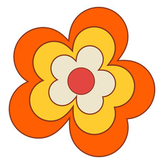 Flower power color stroke yellow