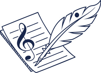 vector illustration of a feather