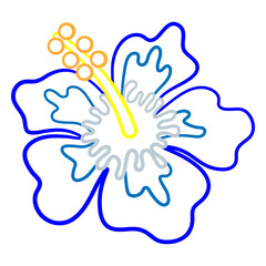 Stylish hibiscus flower illustration