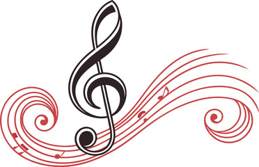 abstract music background with notes