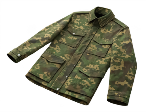 War camouflage jacket PNG tactical combat coat PNG army field jacket PNG military outerwear PNG outdoor tactical wear PNG transparent background image