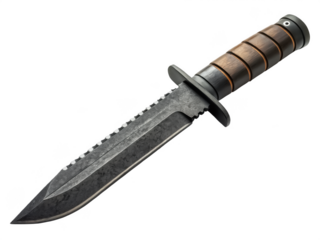 War combat knife with serrated edge PNG tactical serrated blade PNG military knife with saw teeth PNG survival combat knife PNG army gear PNG transparent background image