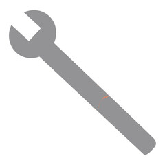 Wrench for mechanical work. Vector