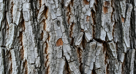 Close Up Tree Bark Texture - Grey and Brown Wood Background