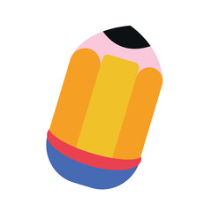 Yellow and pink pencil. Vector