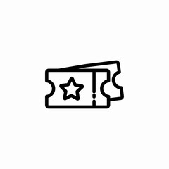 game ticket icon sign vector