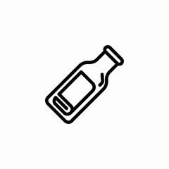 glass bottle icon sign vector