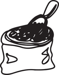 Coffee drawing, engraving, ink, line art, vector	
