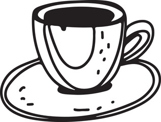 Coffee drawing, engraving, ink, line art, vector	
