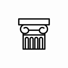 greek column icon sign vector