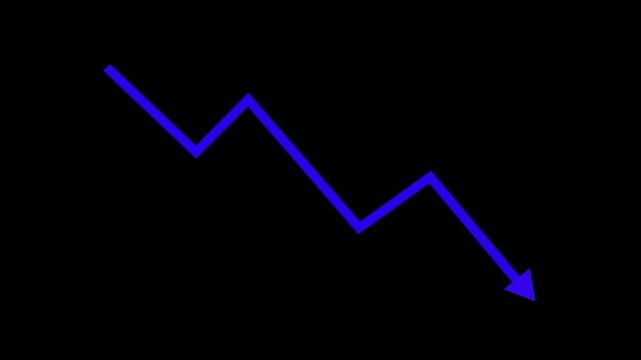 Downward Zigzag Arrow Animation, zigzag arrow pointing downward