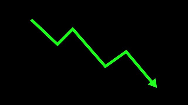 Downward Zigzag Arrow Animation, zigzag arrow pointing downward