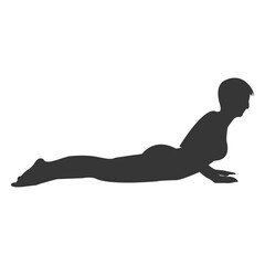 Girl push up silhouette