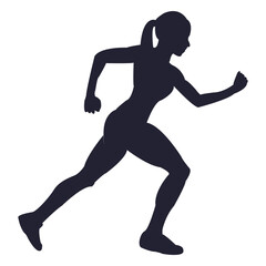 Woman running silhouette design