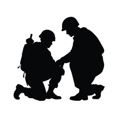 Military Comradeship Illustration Stock .
