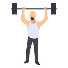 Man fitness training illustration