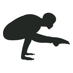 Human handstand silhouette
