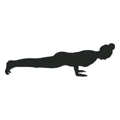Woman pose exercise silhouette