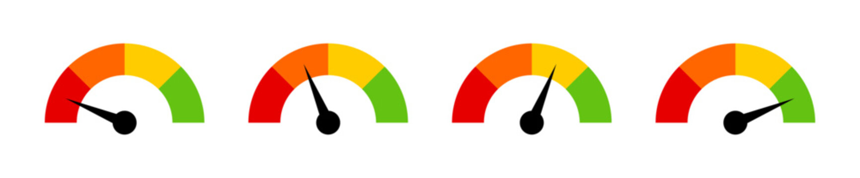 Credit Score chart icon set