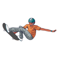 Man skating character