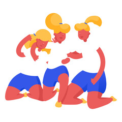 Women football team celebrating