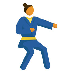 Man doing karate pictogram