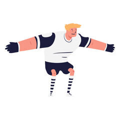 Standing soccer goalkeeper illustration