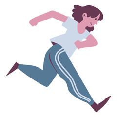 Woman flat running