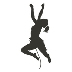 Climbing woman people silhouette © Vexels