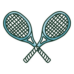 Tennis racquets doodle