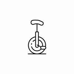 unicycle ride icon sign vector