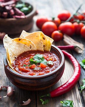 Entomatadas Mexico traditional dish high in vitamin C and fiber from tomatoes and tortillas shown in authentic setting