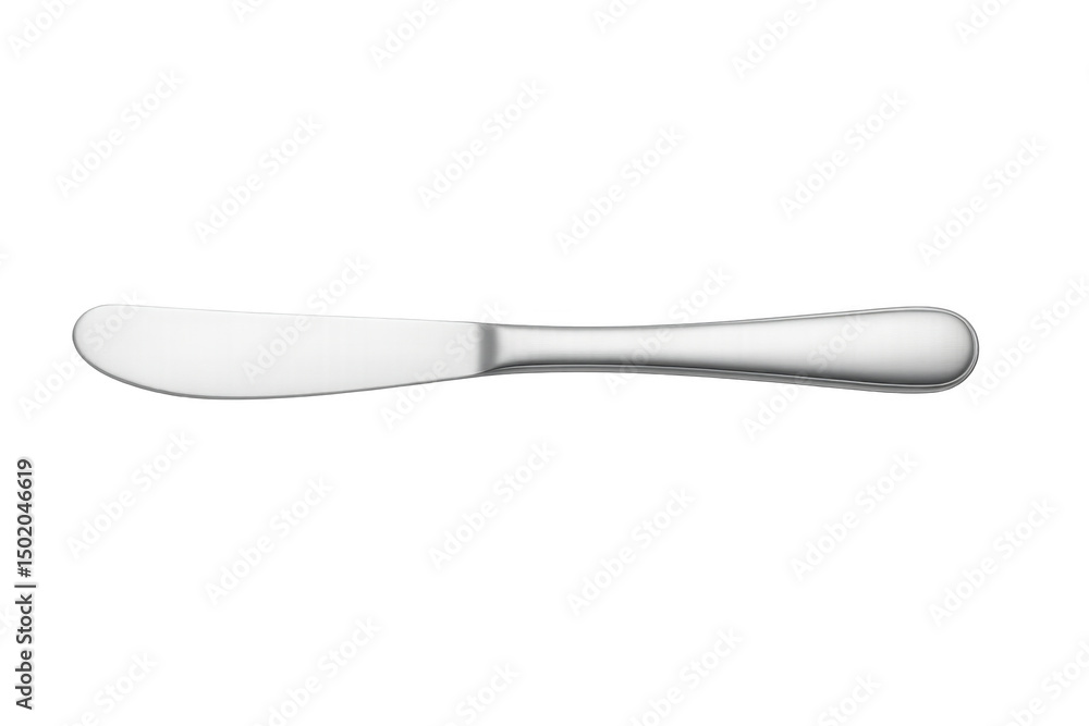 Poster shiny butter knife isolated on a transparent background, ideal for enhancing food-related projects w